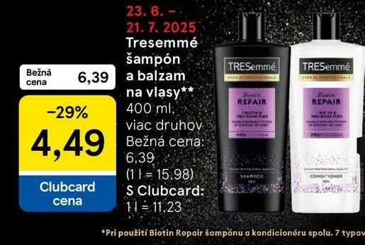 Tresemmé šampón a balzam na vlasy 400ml