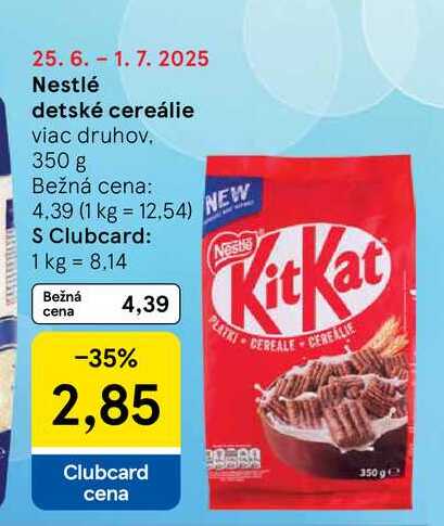 Nestlé detské cereálie viac druhov 350 g