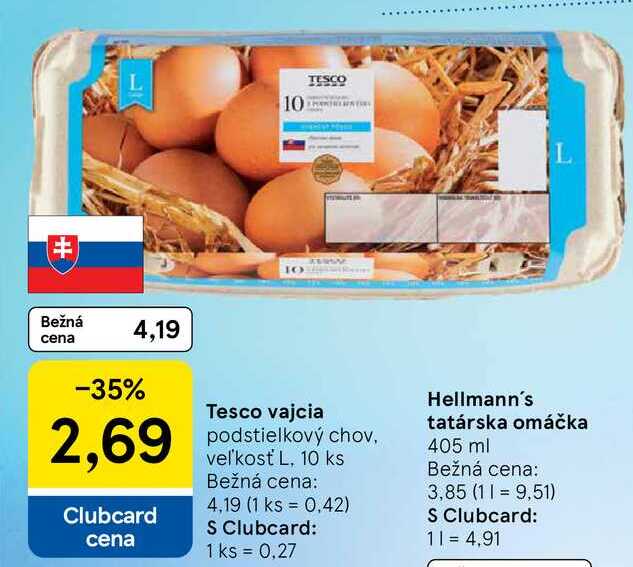 Tesco vajcia podstielkový chov veľkosť L, 10 ks 