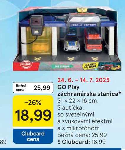GO Play záchranárska stanica 31 × 22 x 16 cm