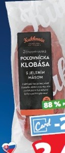 Kukkonia Poľovnícka klobása s jelením mäsom