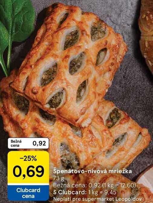 Špenátovo-nivová mriežka, 73 g 