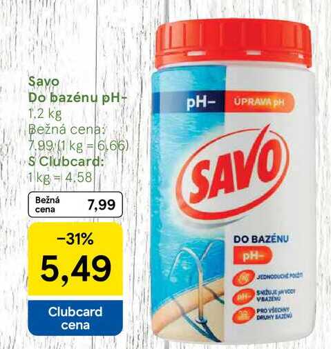 Savo Do bazénu pH-, 1,2 kg 