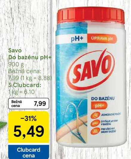 Savo Do bazénu pH+, 900 g 