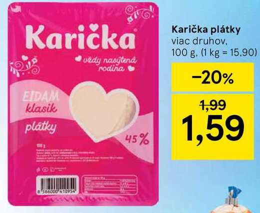 Karička plátky, 100 g