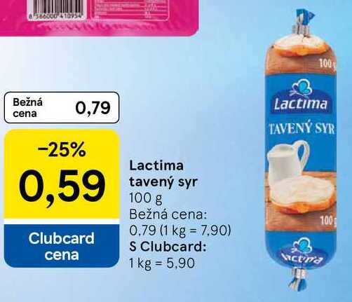 Lactima tavený syr, 100 g 