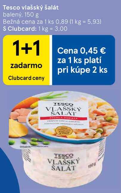 Tesco vlašský šalát, 150 g 