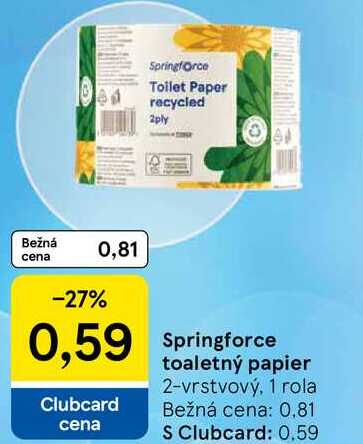 Springforce toaletný papier, 1 rola