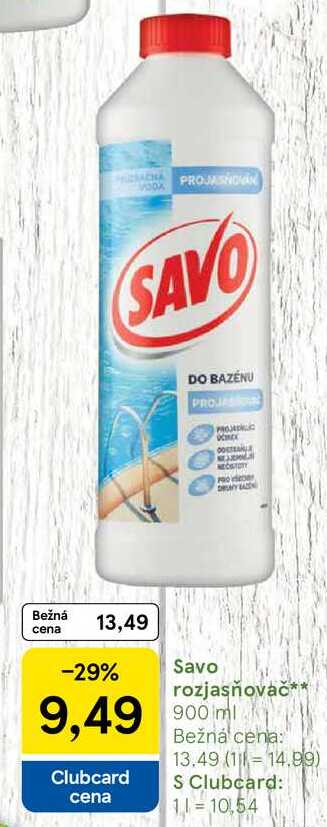 Savo rozjasňovač, 900 ml
