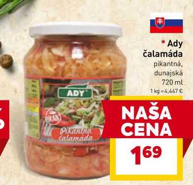 Ady Čalamáda pikantná, dunajská 720 ml