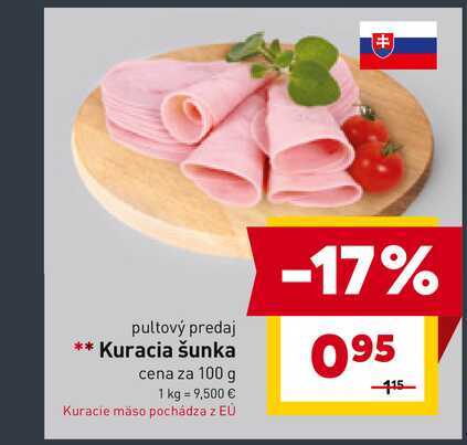 Kuracia šunka cena za 100 g 