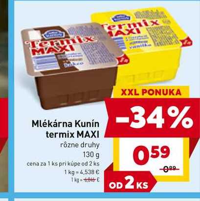 Kunín termix MAXI rôzne druhy 130 g 