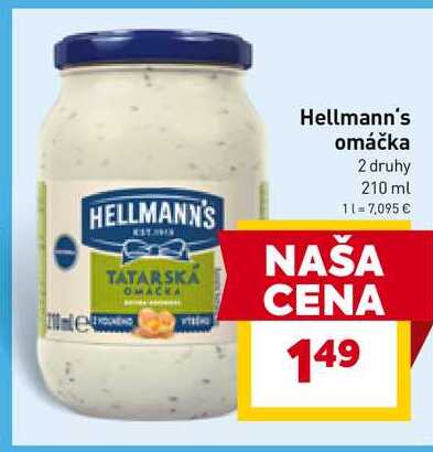 Hellmann's Tatárska omáčka 210 ml