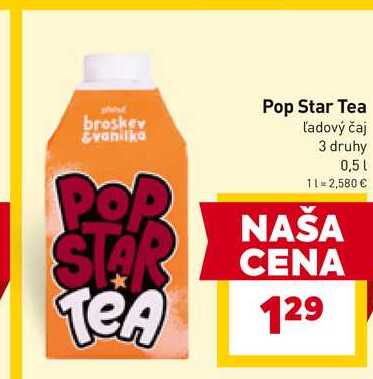 Pop Star Tea Ľadový čaj 3 druhy 0,5l