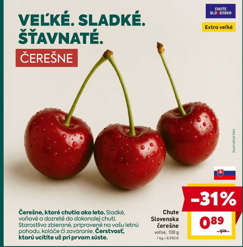 Chute Slovenska čerešne voľné, 100 g 