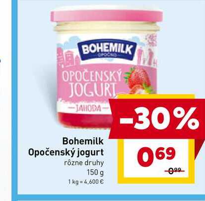 Bohemilk Opočenský jogurt rôzne druhy 150 g 