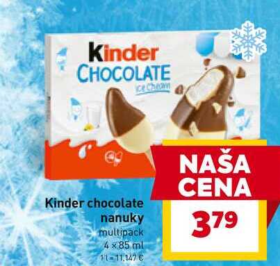 Kinder chocolate nanuky multipack 4 x 85 ml 