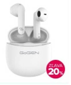 Slúchadlá GoGEN TWS BAR evo 2 (TWSBAR02) biela