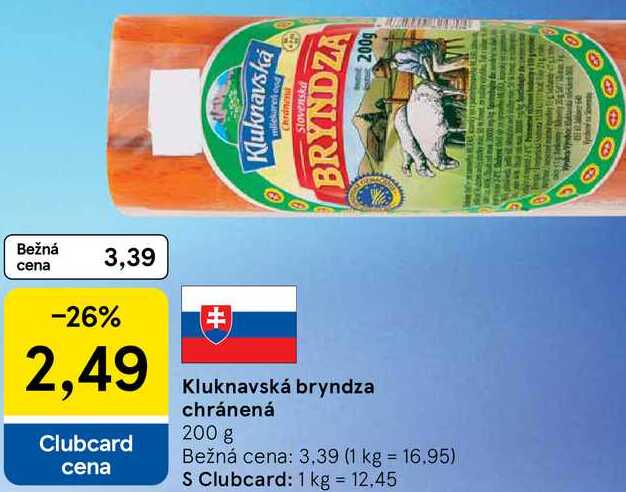 Kluknavská bryndza chránená, 200 g