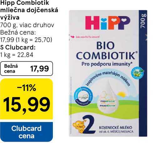 Hipp Combiotik mliečna dojčenská výživa, 700 g