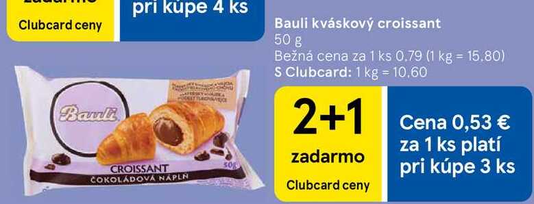 Bauli kváskový croissant, 50 g