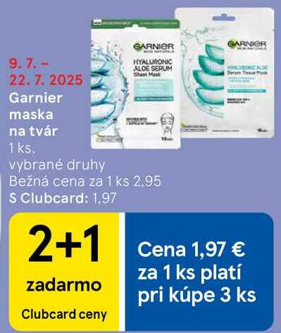 Garnier maska na tvár, 1 ks