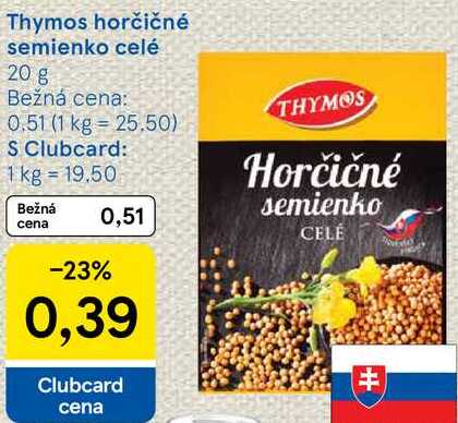 Thymos horčičné semienko celé, 20 g