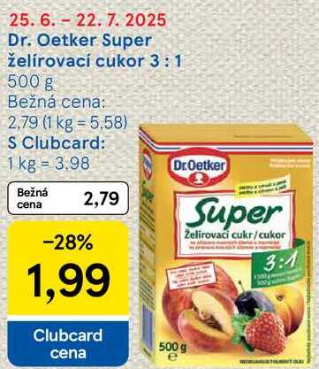 Dr. Oetker Super želírovací cukor 3:1, 500 g