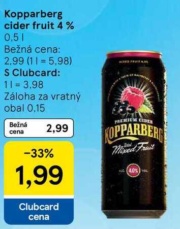 Kopparberg cider fruit 4 %, 0,5 l