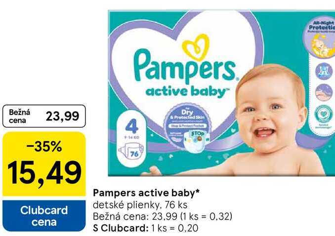 Pampers active baby, 76 ks 