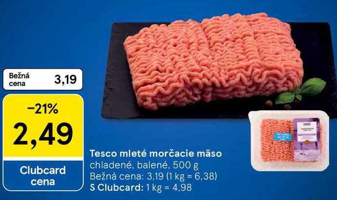 Tesco mleté morčacie mäso, 500 g