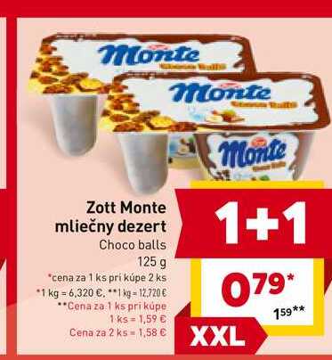 Zott Monte choco balls 125 g