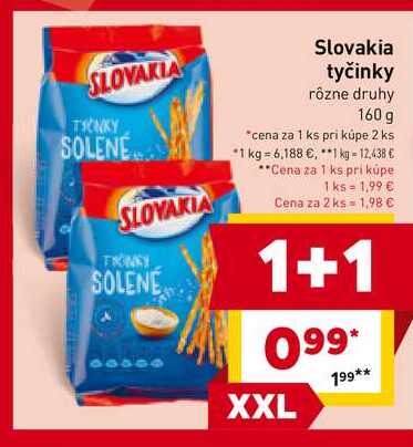 Slovakia tyčinky rôzne druhy 160 g 