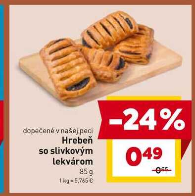 Hrebeň so slivkovým lekvárom 85g 