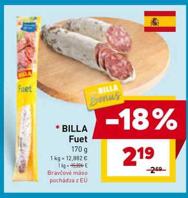 BILLA Fuet 170 g 