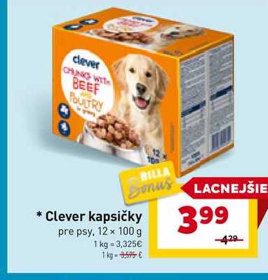 Clever kapsičky pre psy, 12 x 100 g 