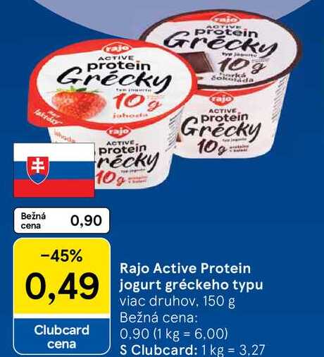 Rajo Active Protein jogurt gréckeho typu, 150 g