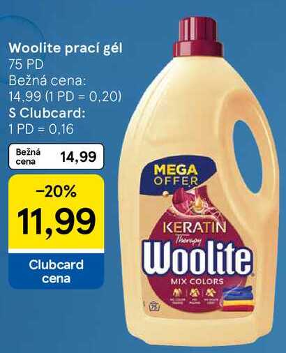 Woolite prací gél, 75 PD 