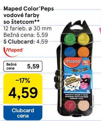 Maped Color'Peps vodové farby so štetcom