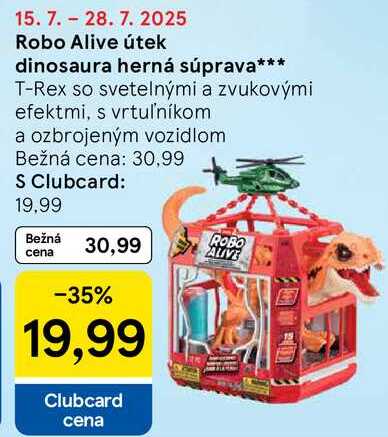 Robo Alive útek dinosaura herná súprava