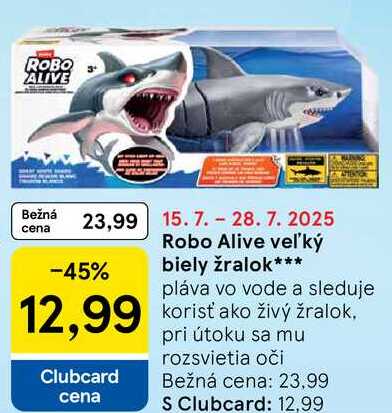 Robo Alive veľký biely žralok