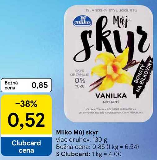 Milko Můj skyr, 130 g 