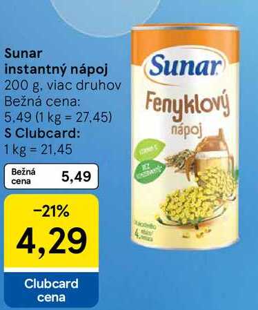 Sunar instantný nápoj, 200 g