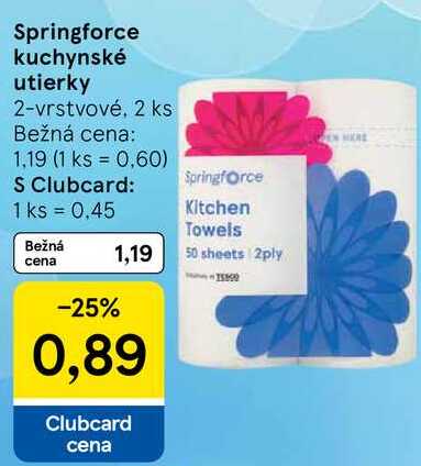 Springforce kuchynské utierky, 2 ks 
