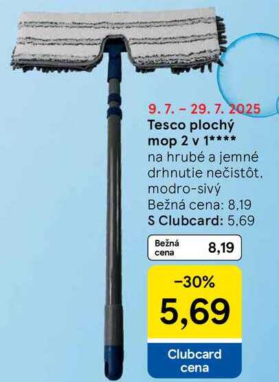 Tesco plochý mop 2 v 1