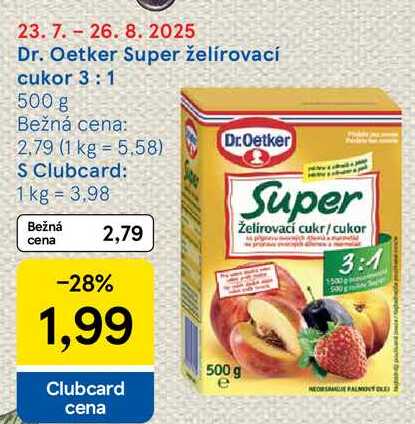 Dr. Oetker Super želírovací cukor 3:1, 500 g 