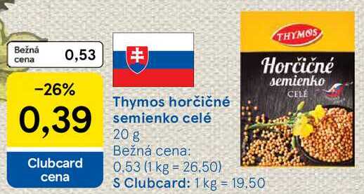 Thymos horčičné semienko celé, 20 g 