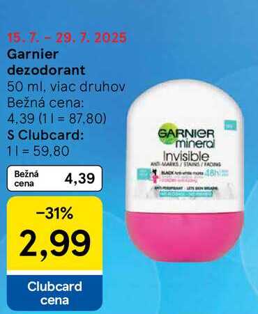 Garnier dezodorant, 50 ml