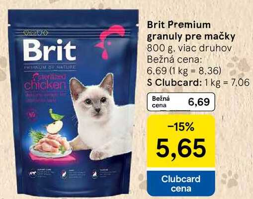 Brit Premium granuly pre mačky, 800 g