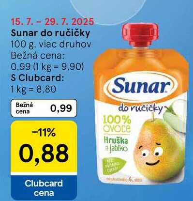Sunar do ručičky, 100 g